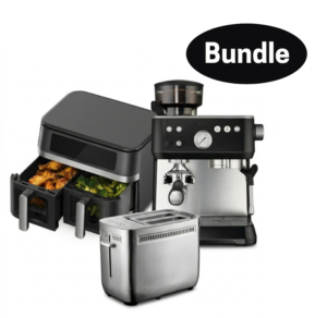 SOLIS Sandwich Toaster + SOLIS Grind & Infuse Perfetta - Black + SOLIS Air Fry Duo (dual basket)