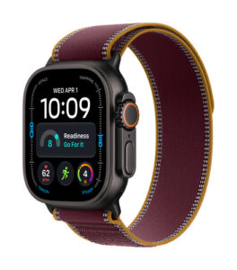 Apple Watch Ultra 4 Black Titanium Burgundy Trail Loop M/L