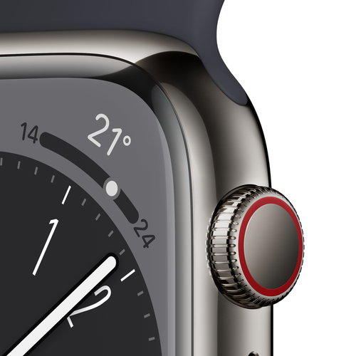Apple Watch Series 8 41mm LTE Stainless Steel Sport Black