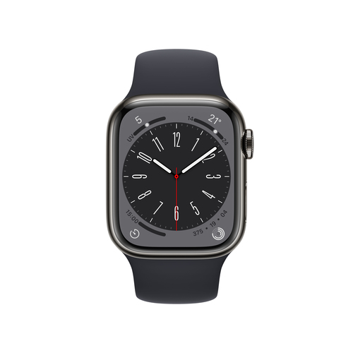 Apple Watch Series 8 41mm LTE Stainless Steel Sport Black
