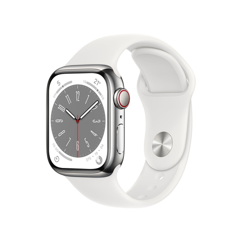 Apple Watch Series 8 41mm LTE Stainless Steel Sport White
