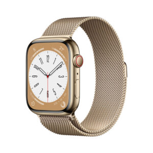 Apple Watch Series 8 45mm LTE Stainless Steel Milanese Loop Gold