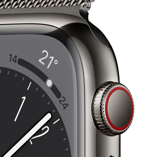 Apple Watch Series 8 45mm LTE Stainless Steel Milanese Loop Graphite