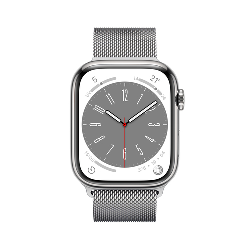 Apple Watch Series 8 45mm LTE Stainless Steel Milanese Loop Silver