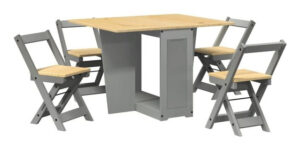 vidaXL Esszimmer-Set 92cm (3295718) - Gray/Brown