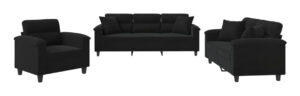 vidaXL sofa set (3202299) - Black