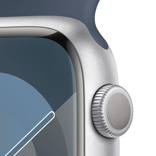 Apple Watch Series 9 45mm Alu Sport M/L Silver/Blue