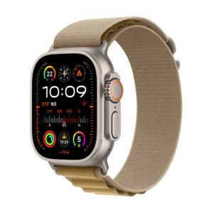 Apple Watch Ultra 2 Natural Titanium Alpine Loop Tan Large (MX4H3FD/A) - Brown
