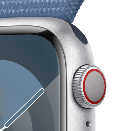 Apple Watch Series 9 41mm LTE Alu Loop Silver/Blue