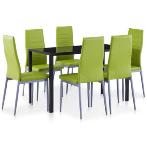 vidaXL Esstisch und Stühle 120cm (281706) - Green