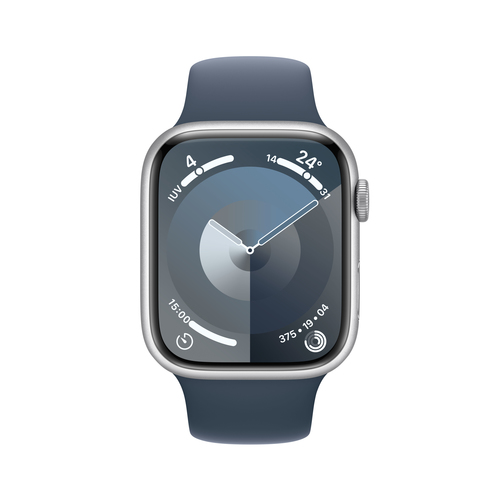 Apple Watch Series 9 45mm LTE Alu Sport M/L Silver/Blue
