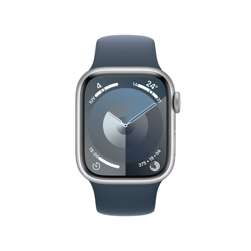 Apple Watch Series 9 41mm LTE Alu Sport M/L Silver/Blue