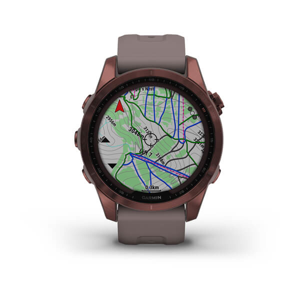 GARMIN Smartwatch GPS Fenix 7S Sapphire Solar Bronze