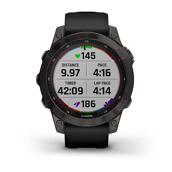 GARMIN Smartwatch GPS Fenix 7 Sapphire Solar Graphite