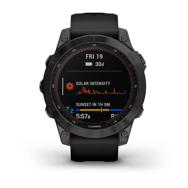 GARMIN Smartwatch GPS Fenix 7 Sapphire Solar Black