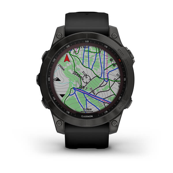 GARMIN Smartwatch GPS Fenix 7 Sapphire Solar Black