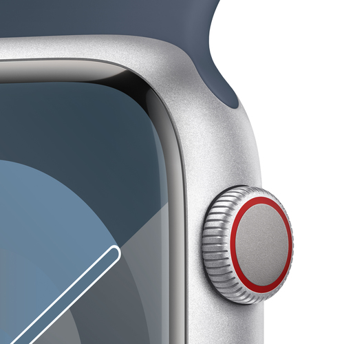 Apple Watch Series 9 45mm LTE Alu Sport S/M Silver/Blue