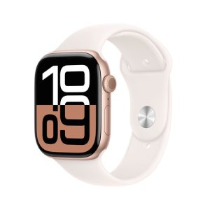 Apple Watch Series 10 46 mm LTE Alu Sport M/L (MWY73QF/A) - Rosegold/White