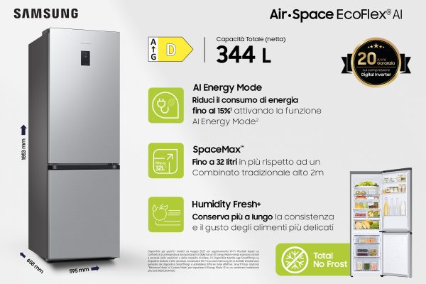 Samsung Réfrigérateur-congélateur RB7300 - RB34C675DSA/WS (344L)
