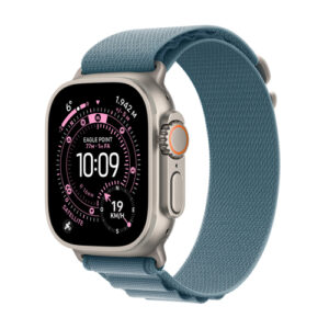 Apple Watch Ultra 3 Natural Titanium Light Blue Alpine Loop L