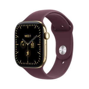 Apple Watch S12 42mm CEL Gold Titanium, Burgundy Sportband M/L