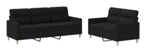 vidaXL divano a 3 posti (3201604) - Black