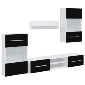 vidaXL parete attrezzata 90 x 20 x 105,5cm (3324230) - Black/White