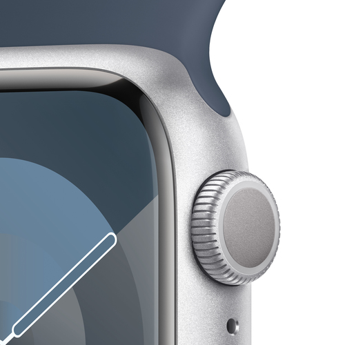 Apple Watch Series 9 41mm Alu Sport S/M Silver/Blue